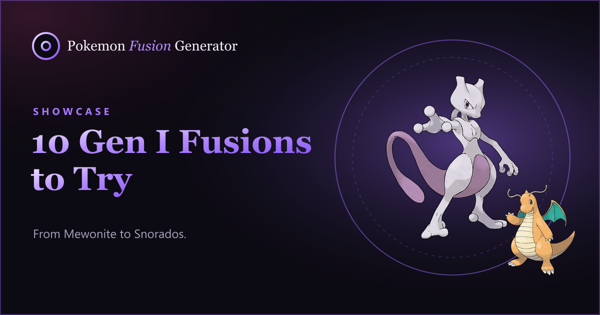 A grid of Gen I Pokémon fusions